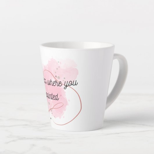 Cute Pink Mug ( Inspirational Mug ) Milchtasse (Rechte Ecke)