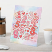 Cute Pink Numbers Maths Desk Art for Kids Sockelschild (In SItu)