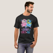 Cute Pink or Blue GRANNY Loves You Dinosaur or Uni T-Shirt (Vorne ganz)