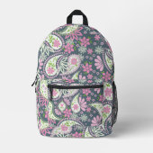 Cute Pink Paisley Pattern School Bedruckter Rucksack (Vorderseite)