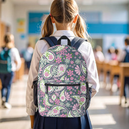 Cute Pink Paisley Pattern School Bedruckter Rucksack