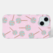 Cute Pink Pastel Lollipop Seamless Pattern Case-Mate iPhone Hülle (Rückseite (Horizontal))
