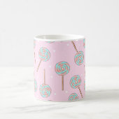 Cute Pink Pastel Lollipop Seamless Pattern Kaffeetasse (Mittel)