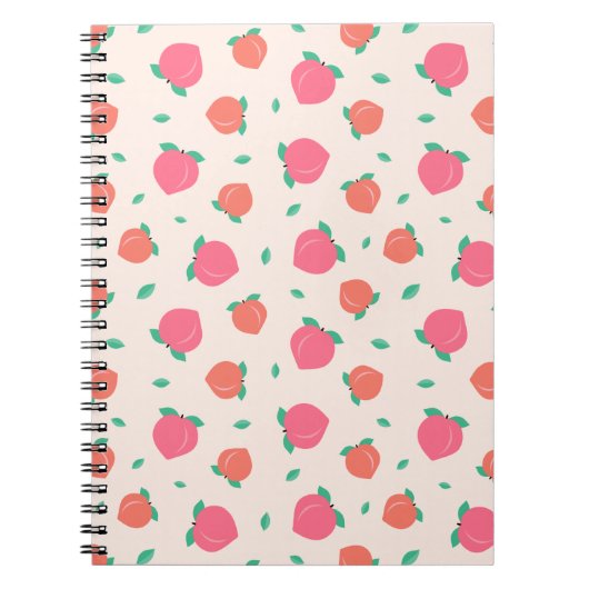 Cute Pink Peach Pattern Notizblock (Vorderseite)