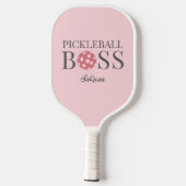 Cute Pink Pickleball Boss  Pickleball Schläger (Rückseite)