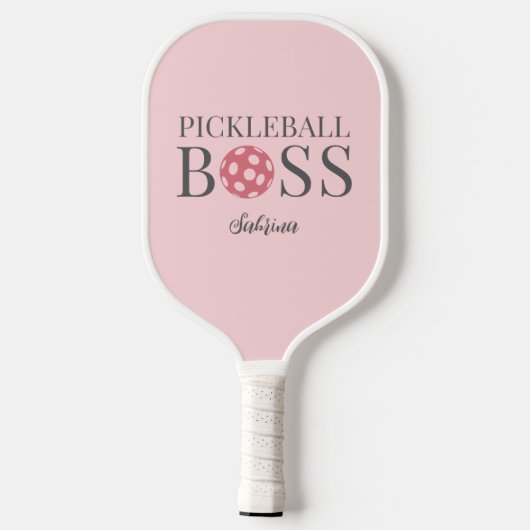 Cute Pink Pickleball Boss  Schläger (Rückseite)
