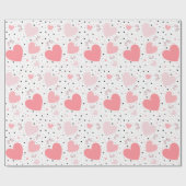 Cute pink pig for Valentine Geschenkpapier (Flach)