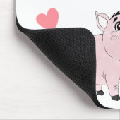 Cute pink pig for Valentine Mousepad (Ecke)