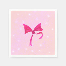 Cute Pink Princess Birthday Paper Napkin Serviette