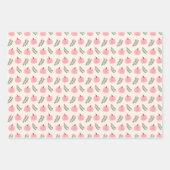 Cute Pink Pumpkin Eucalyptus Fall Pattern Geschenkpapier Set (Vorderseite 3)
