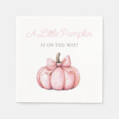 Cute Pink Pumpkin Girl Baby Shower Serviette (Vorderseite)