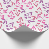 Cute Pink Purple Flower Pattern Feminine Spring Geschenkpapier (Ecke)