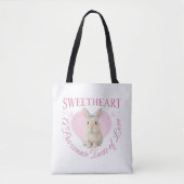Cute Pink Rabbit Tasche (Vorderseite)