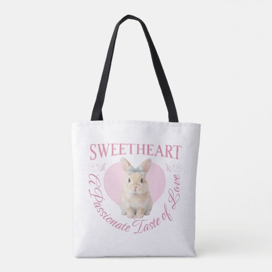 Cute Pink Rabbit Tasche (Rückseite)