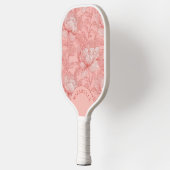 Cute Pink Red Flowers Pretty Floral Pattern Custom Pickleball Schläger (Links)