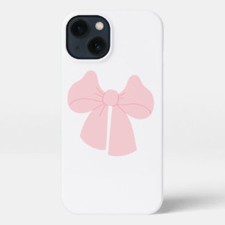 Cute Pink Ribbon Bow Cover iPhone 13 Hülle