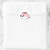 Cute Pink Sakabambaspis Runder Aufkleber (Tasche)