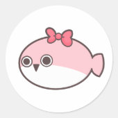 Cute Pink Sakabambaspis Runder Aufkleber (Vorderseite)