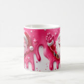 Cute Pink Santa Christmas Mug | Cozy Winter Mug Kaffeetasse (Mittel)