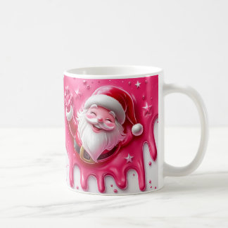 Cute Pink Santa Christmas Mug | Cozy Winter Mug Kaffeetasse