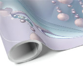 Cute Pink Snow Winter Birthday Geschenkpapier (Rolleneckpunkt)