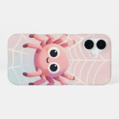 Cute Pink Spider Web Phone Case iPhone 16 Hülle (Rückseite (Horizontal))