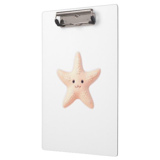 Cute Pink Starfish Klemmbrett (Links)