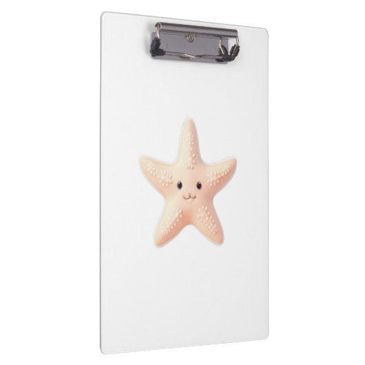 Cute Pink Starfish Klemmbrett (Rechts)