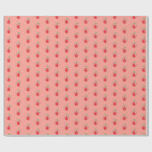 Cute Pink Strawberry Geschenkpapier (Flach)