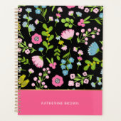 Cute Pink Stylish Floral Girly 2026 Planer (Vorderseite)