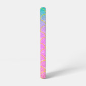 Cute Pink & Teal Personalized Glitter Mermaid  Samsung Galaxy Hülle (Linke Seite)