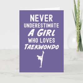 Cute Pink TKD Cards For Baby Girls Kids Taekwondo Karte