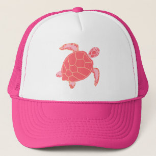 Cute Pink Turtle Truckerkappe