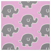 Cute-Pink und Graue Elefantenmuster Stoff (Muster)