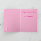 Cute pink Valentine's day  Karte (Innenseite)
