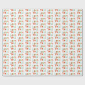 Cute Pink Valentines Day Love You Typography Geschenkpapier (Flach)