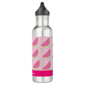 Cute Pink Watermelon Pattern Personalised Edelstahlflasche (Rechts)