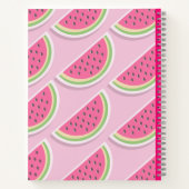 Cute Pink Watermelon Pattern Personalised Notizblock (Rückseite)