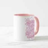 Cute Pink Whimsical Dreamer Typography Tasse (VorderseiteRechts)