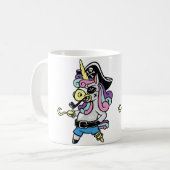 Cute Pirate Captain Unicorn Gift For Lover Magical Kaffeetasse (Vorderseite Links)