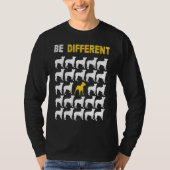 Cute Pit Bull Be Different Inspiration T-Shirt (Vorderseite)