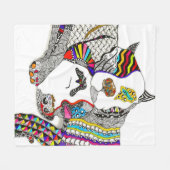 Cute Pit Bull Love You Fleecedecke (Vorderseite (Horizontal))