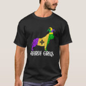 Cute Pitbull Dog Lover Mardi Gras Party Jester Mas T-Shirt (Vorderseite)