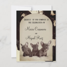 cute pitbull elegant party einladung