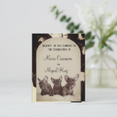 cute pitbull elegant party einladung (Stehend Vorderseite)