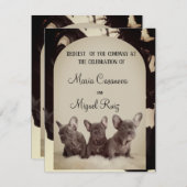 cute pitbull elegant party einladung (Vorne/Hinten)