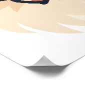 Cute Pitbull Puppy Dog Cartoon Design Poster (Ecke)