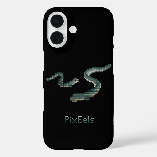 Cute "PixEels" Pixelated Eels Graphic Case-Mate iPhone Hülle (Rückseite)