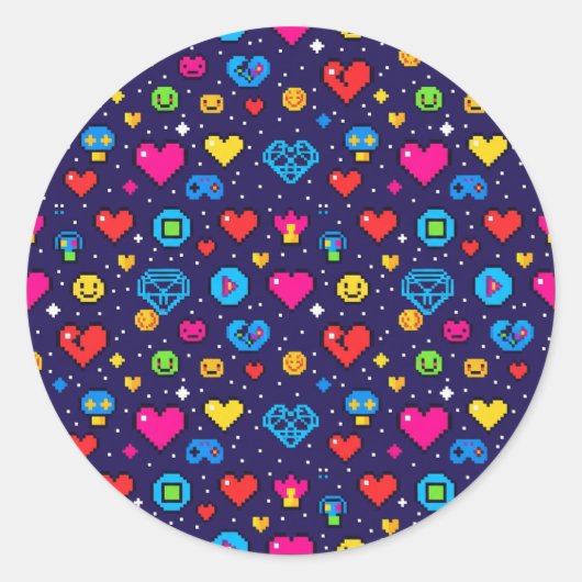 Cute Pixel Art Gaming Vinyl Sticker Pack (Vorderseite)