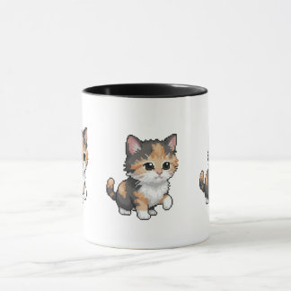 Cute Pixel Art Kitten Mug Tasse